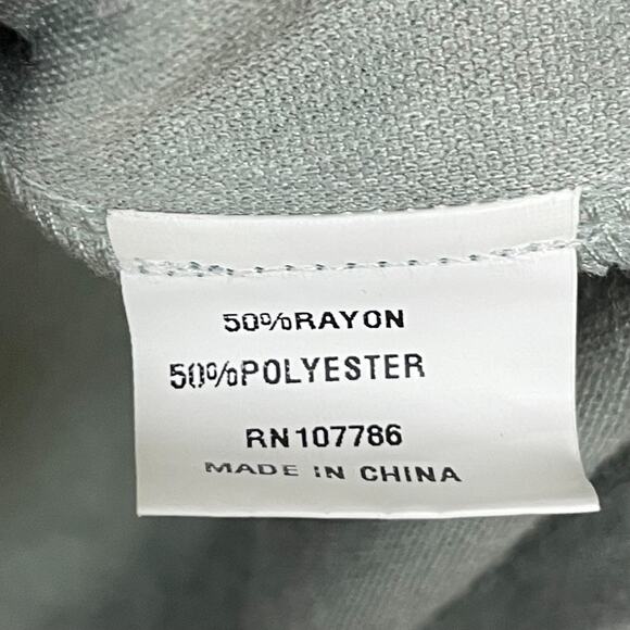 Flora Ashley XS Olive Green Tank Top Painted‎ Trim High Low Mixed Media - Picture 4 of 6